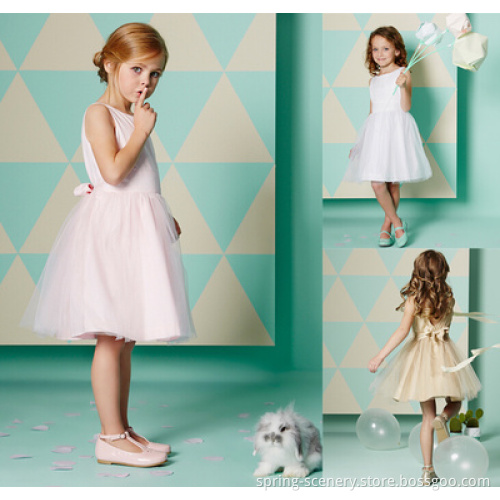 French Children's Clothing Girls Dress Child Princess Dress Vest Dress Lace Veil